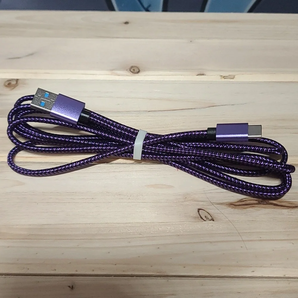 Purple Braided USB To USB C Charging Cable NWOT